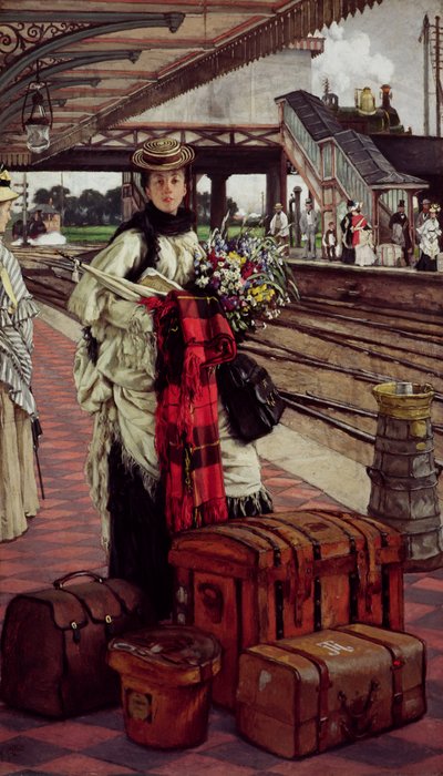 Waiting at the Station, Willesden Junction, c.1874 by James Jacques Joseph Tissot